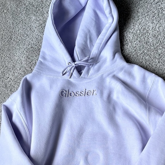 Glossier Tops Glossier Lavender Purple Small Hoodie Poshmark